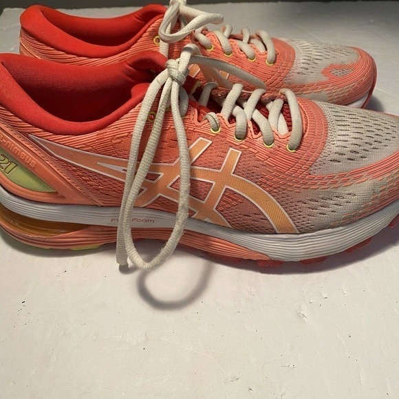 ASICS Gel Nimbus Athletic 1012A611 Running Shoes Orange Sun Coral Size 9 - Picture 4 of 9